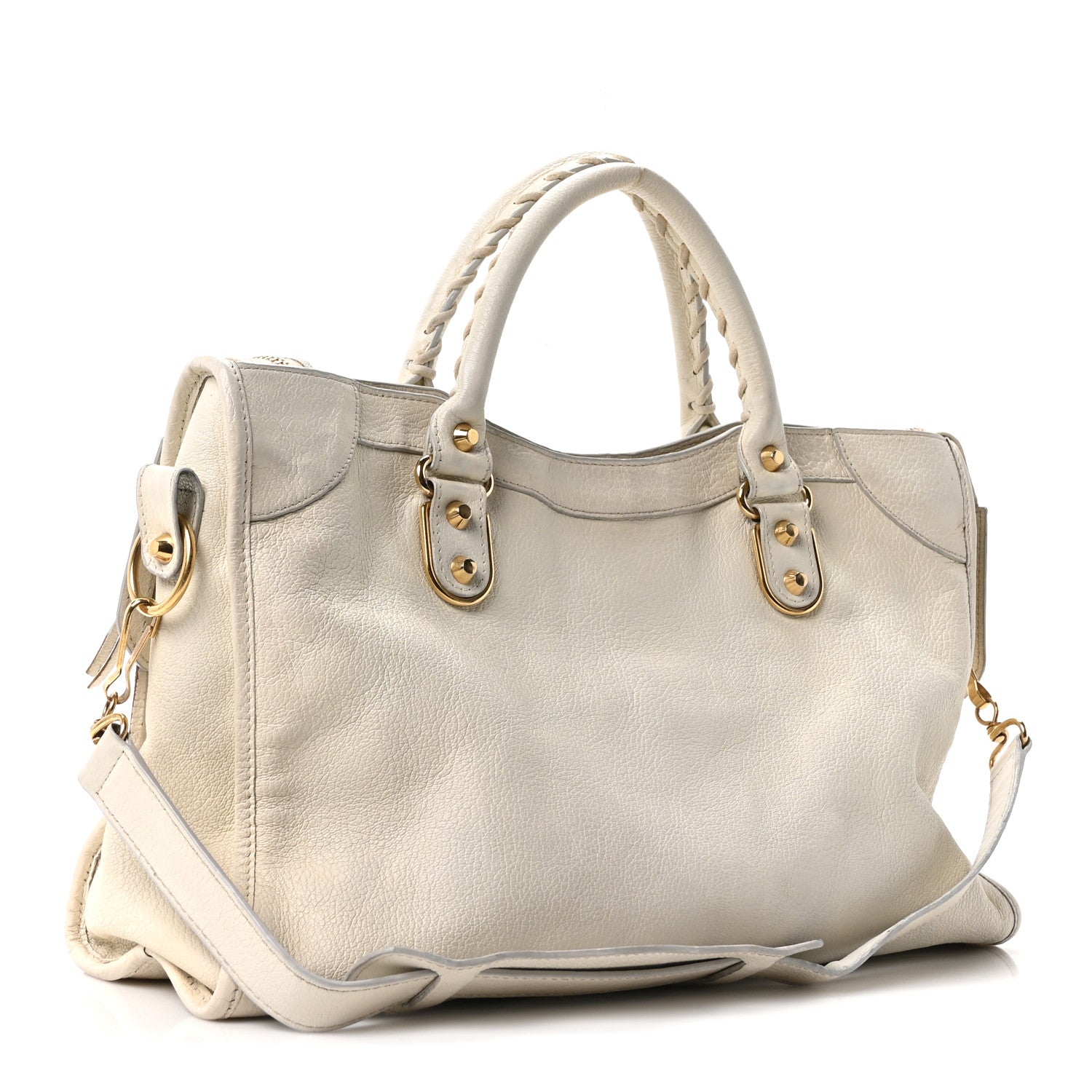 Chevre Gold Metallic Edge Hardware City White