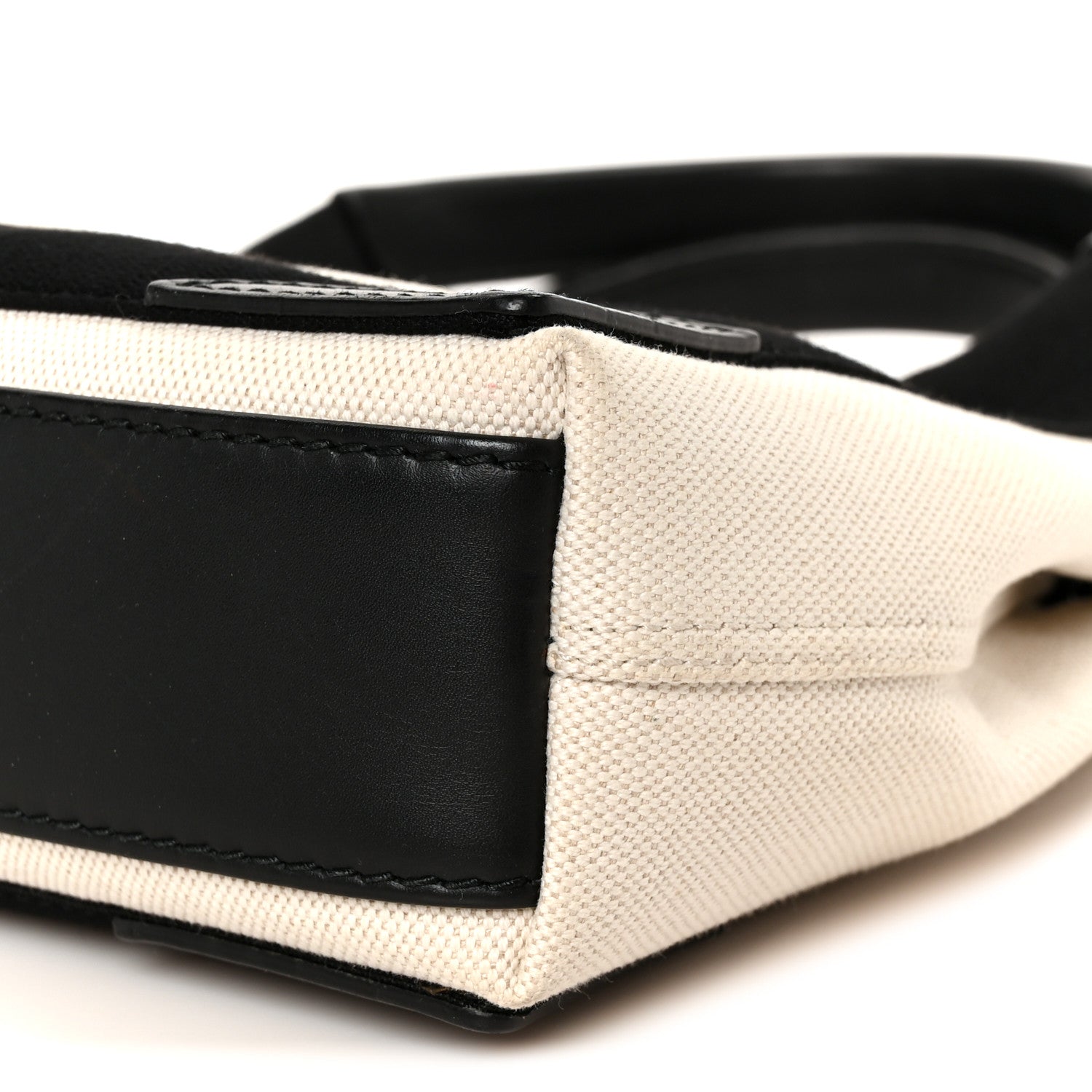 Cotton Canvas Calfskin Navy Cabas XS Natural Black