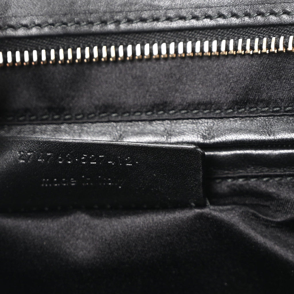 Textured Calfskin Medium Cabas ChYc Black
