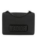 Ultra Matte Calfskin J'Adior Chain Flap Bag Black