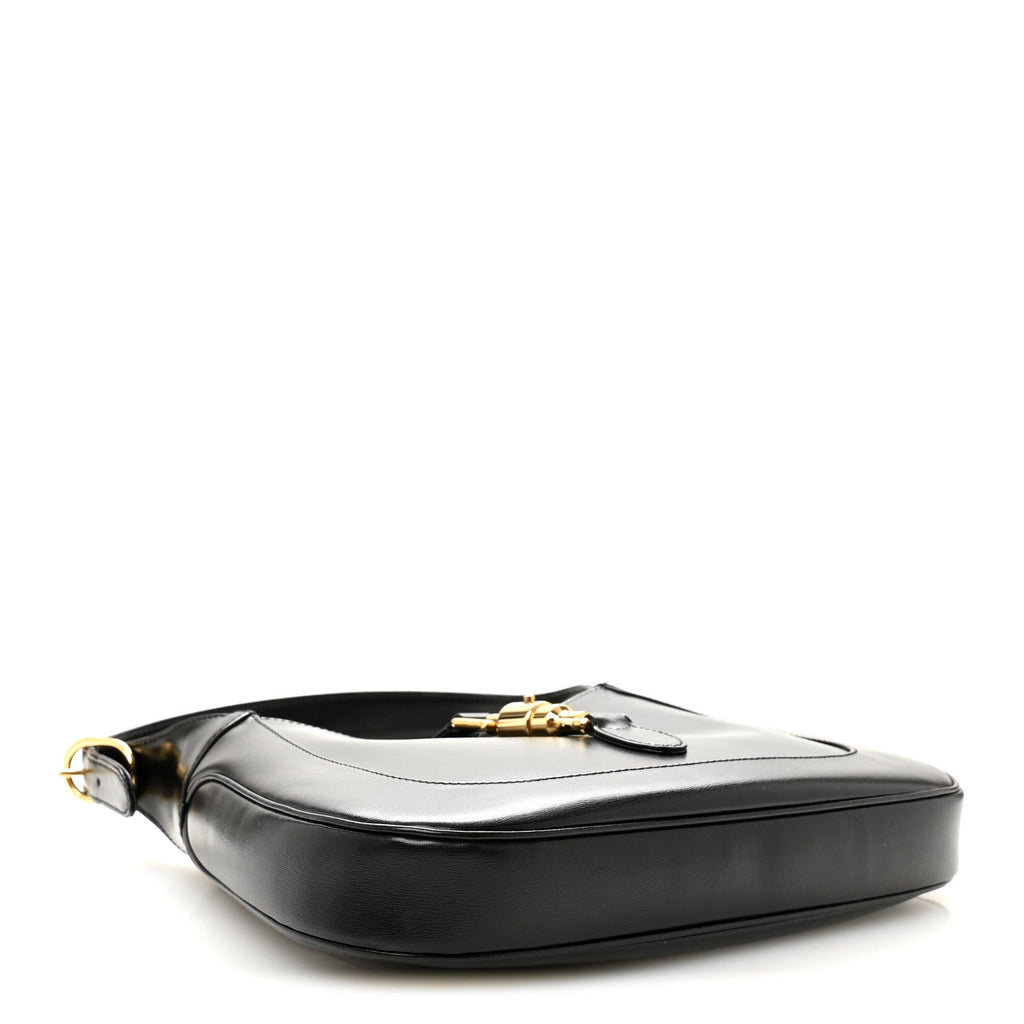 Boarded Dyana Lux Calfskin Small Jackie 1961 Hobo Black