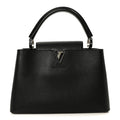 Taurillon Capucines MM Black Fuchsia