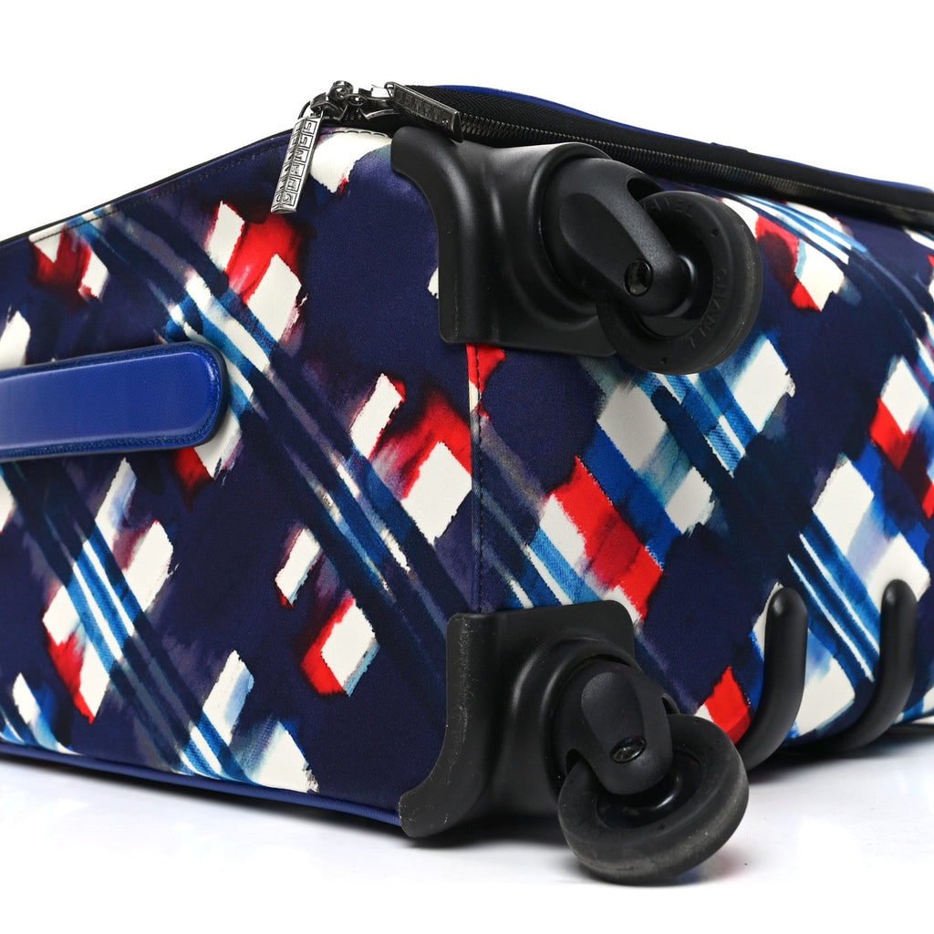Nylon Airline Printed Coco Case Trolley Blue Red White