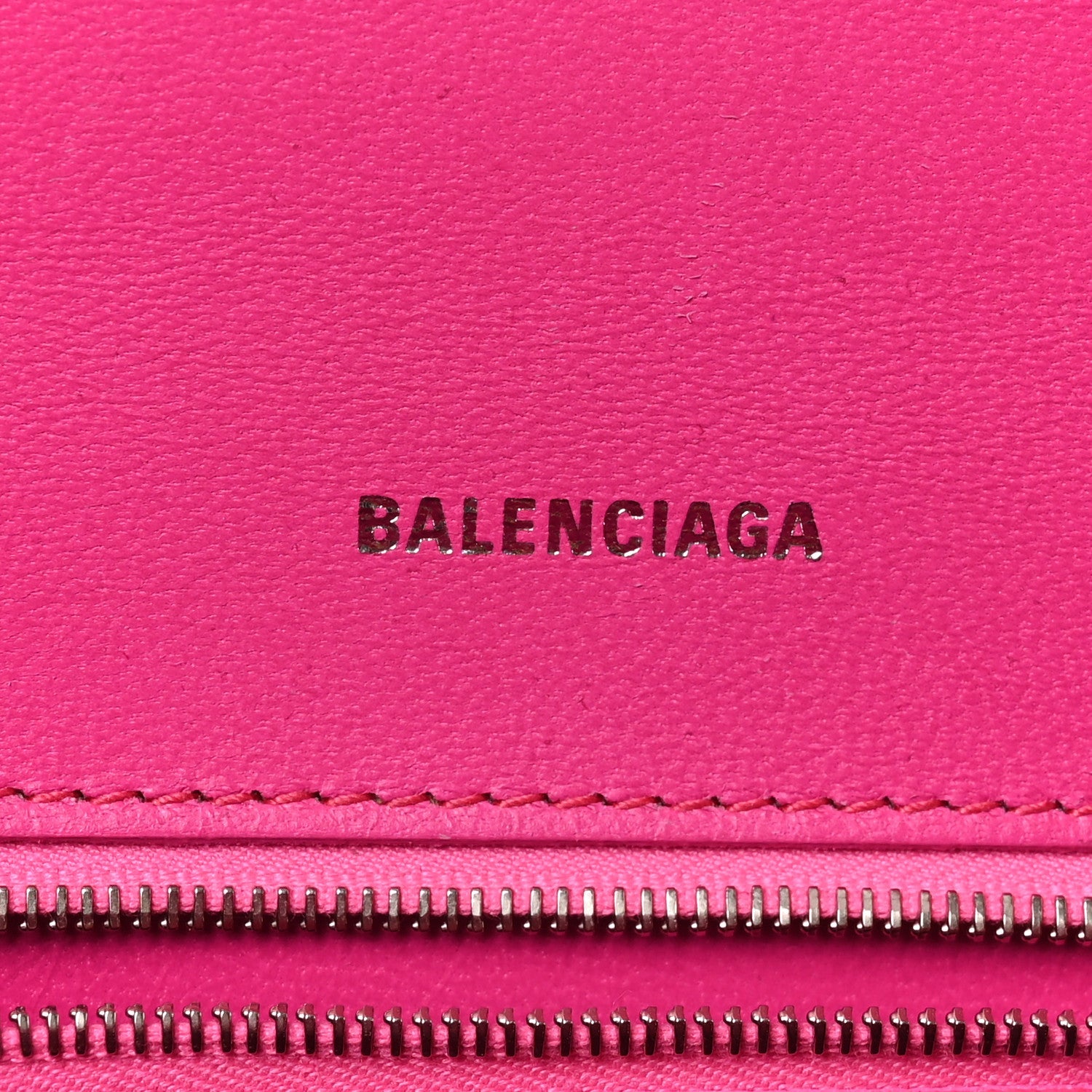 Shiny Box Calfskin Small Hourglass Top Handle Bag Acid Fuchsia