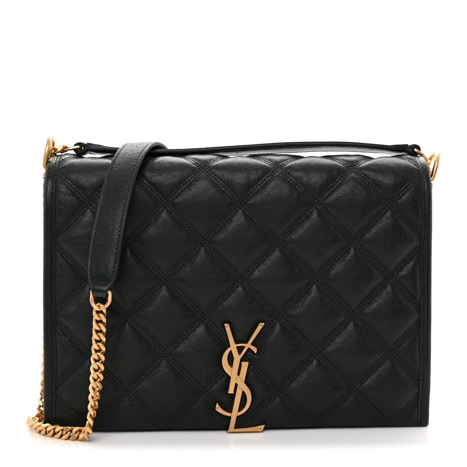 Lambskin Quilted Mini Becky Chain Bag Vert Fonce