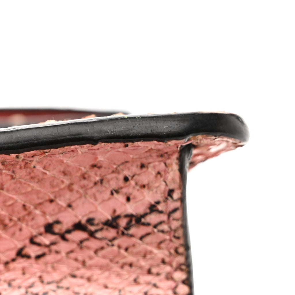 Snakeskin Enamel Mini Dionysus Shoulder Bag Pastel Pink