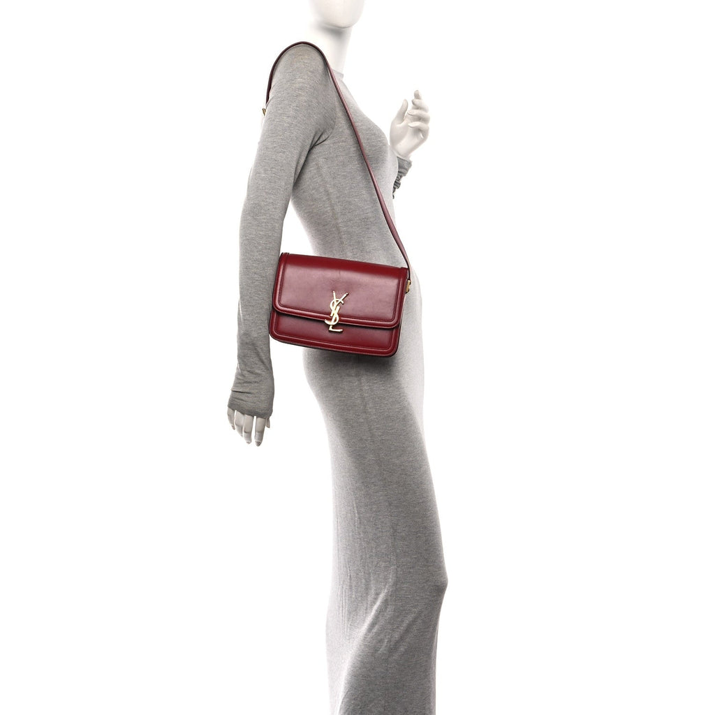 Box Calfskin Monogram Medium Solferino Satchel Rouge Opyum