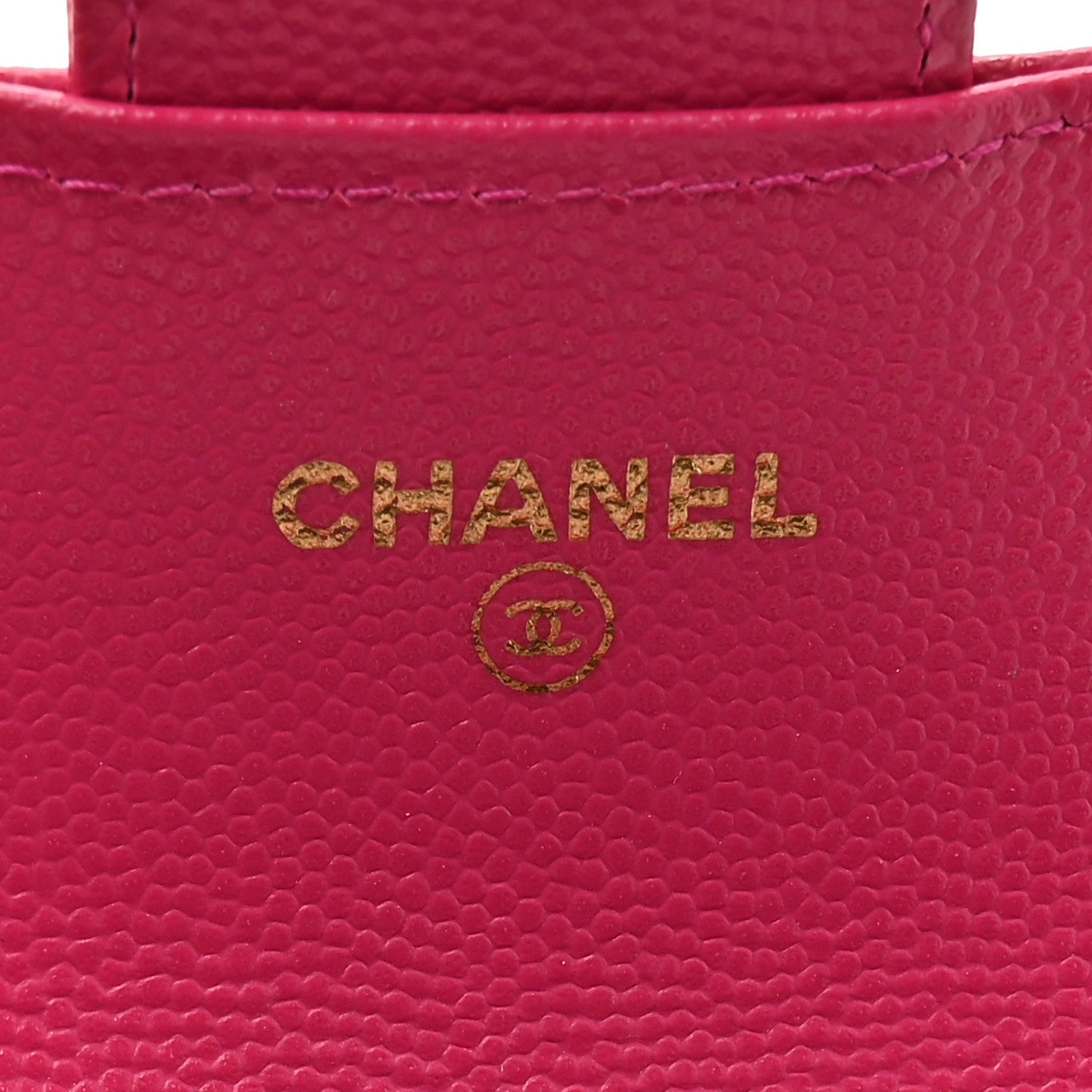 Caviar Quilted Flap Card Holder Wallet Pink