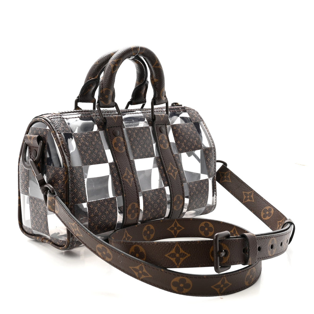 PVC Monogram Chess Keepall Bandouliere 25