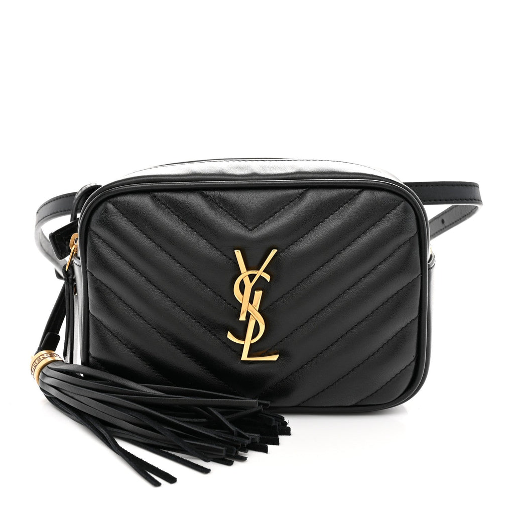 Calfskin Matelasse Monogram Lou Belt Bag Black