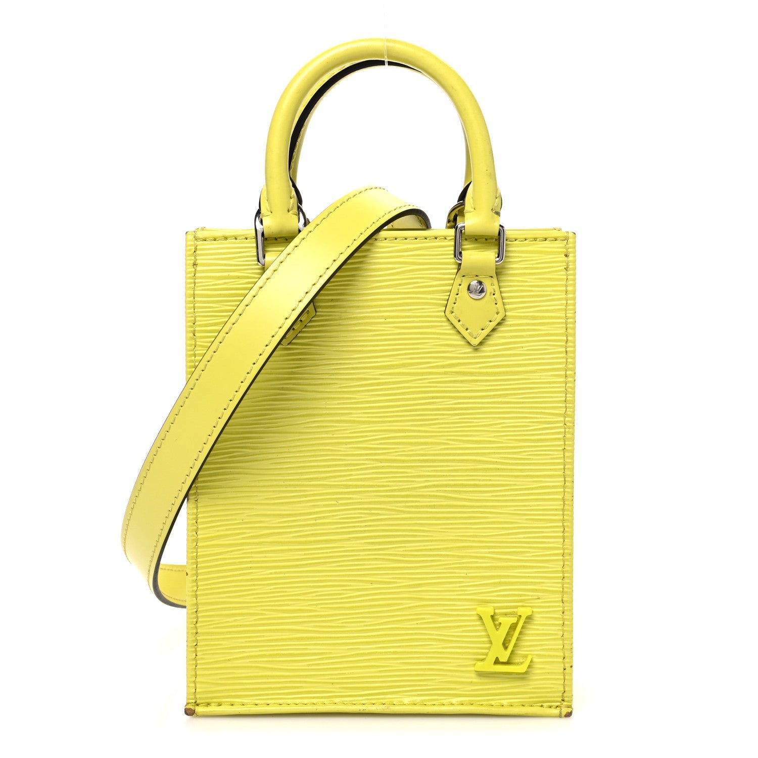 Epi Petit Sac Plat Yellow Citron
