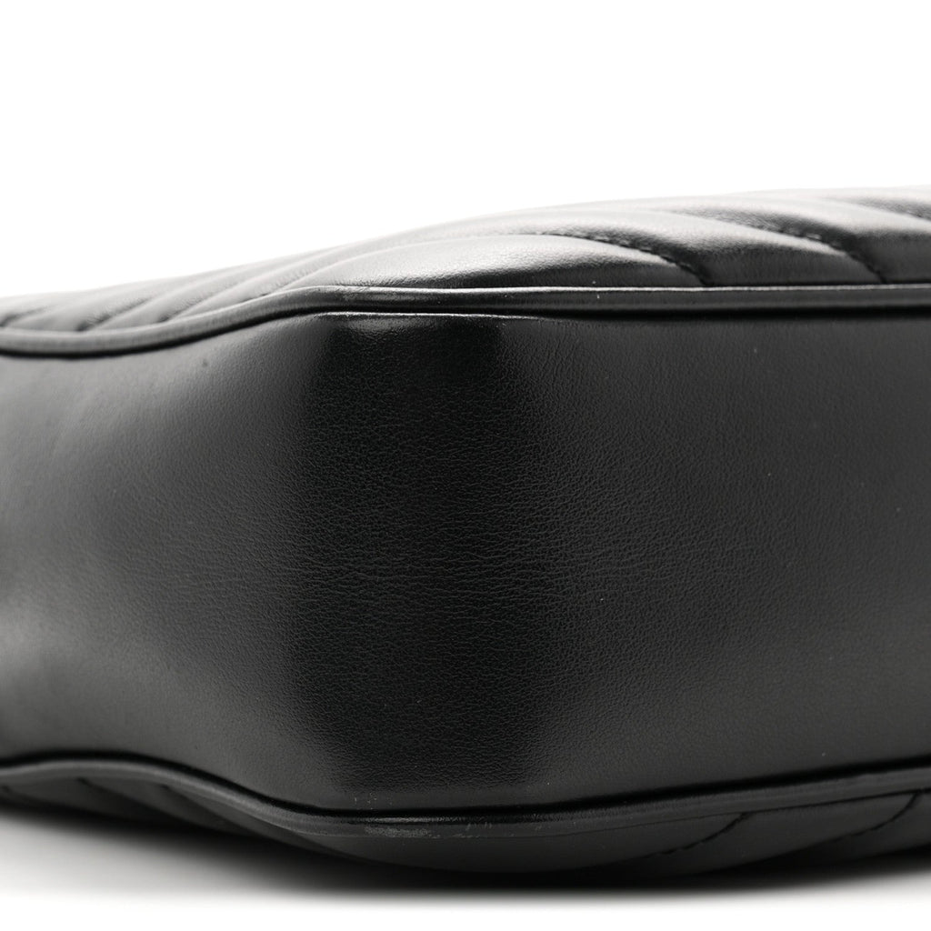 Calfskin Matelasse Monogram Monochrome Lou Camera Bag Black