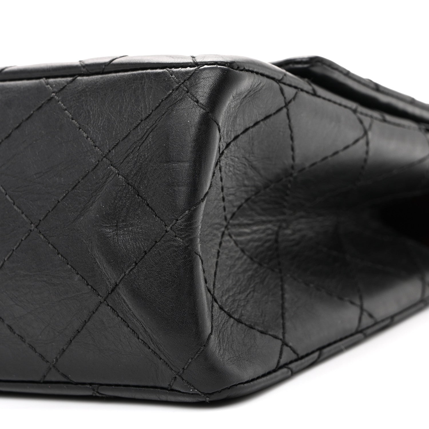 Aged Calfskin Quilted 2.55 Reissue 226 Flap Black