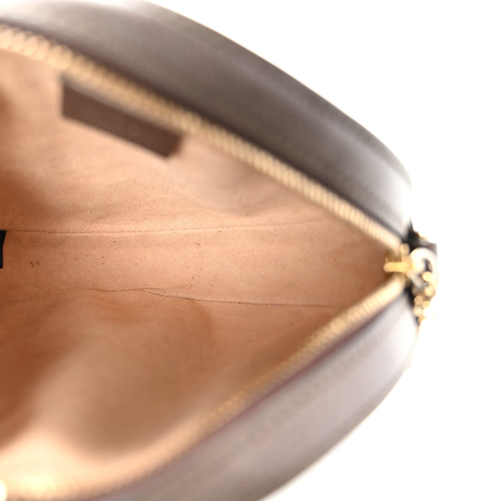 GG Supreme Monogram Web Mini Ophidia Round Shoulder Bag Brown
