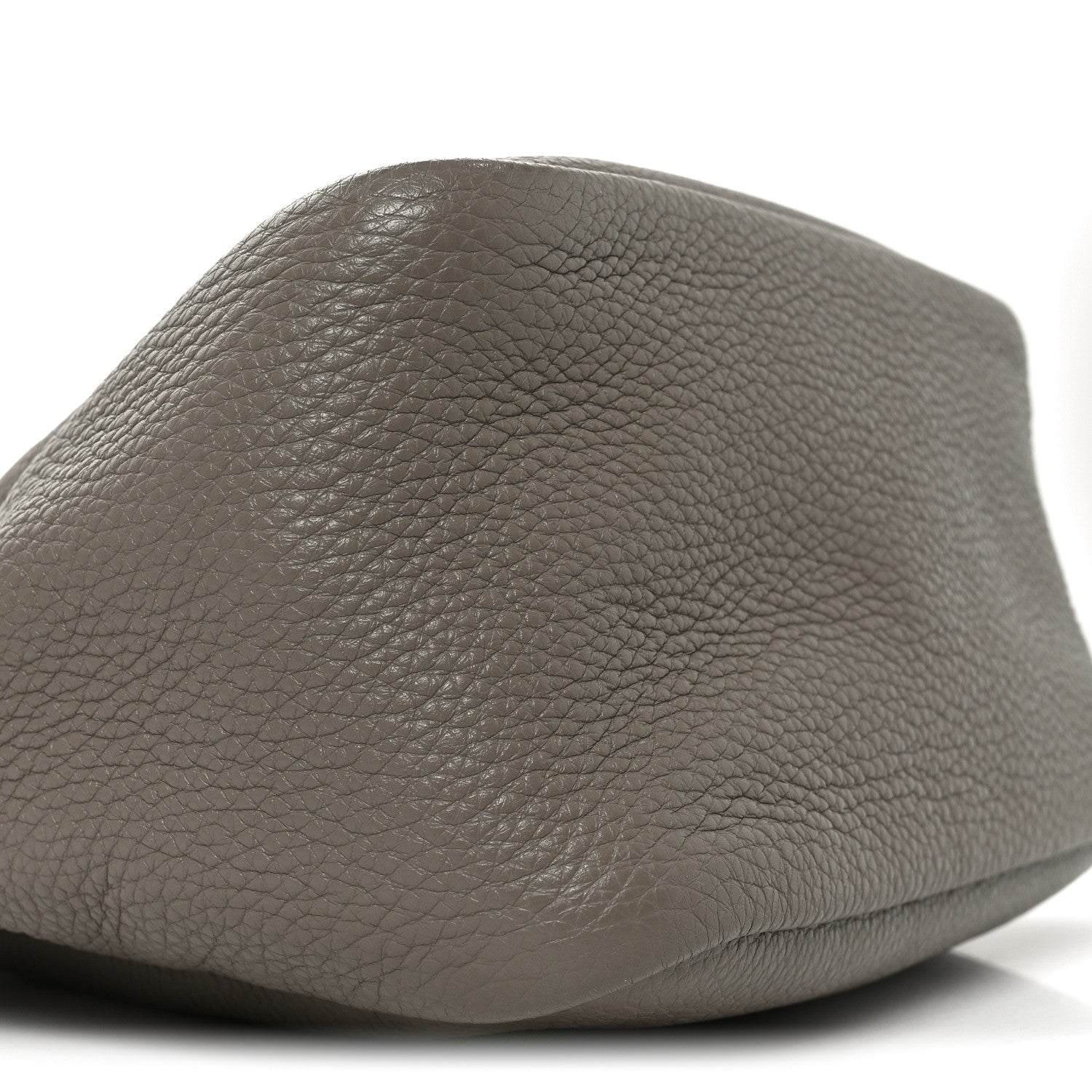 Vitello Daino Soft Small Zippered Top Handle Bag Argilla