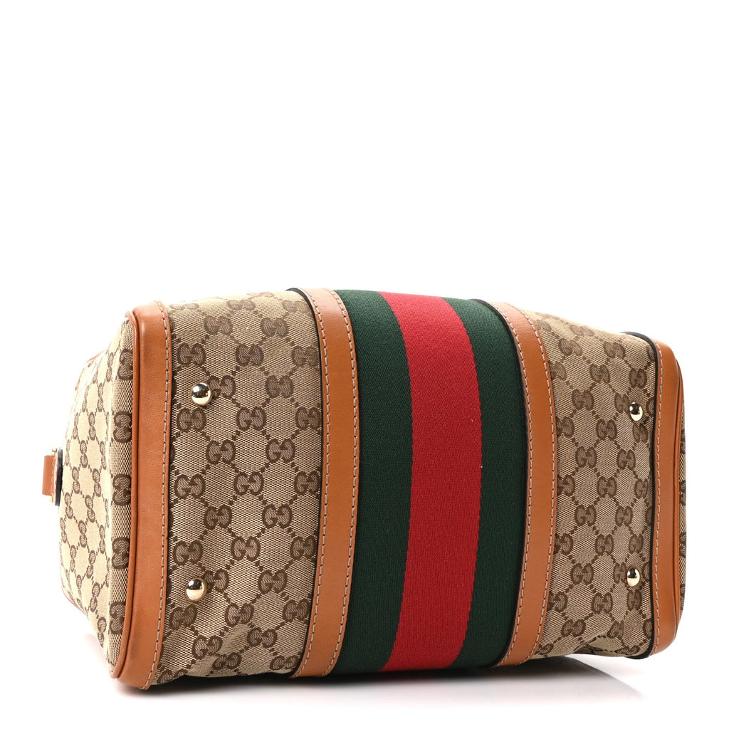 Monogram Vintage Web Medium Boston Tobacco