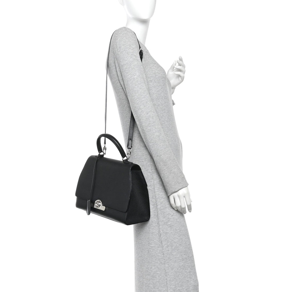 Taurillon Blush Rejane MM Black