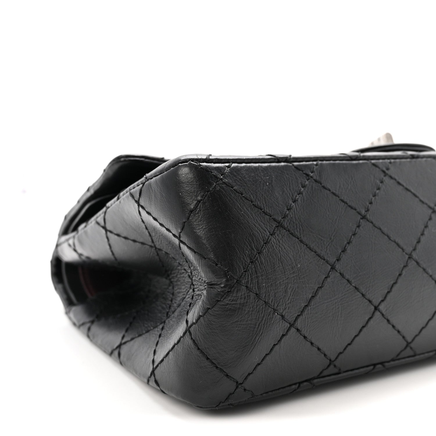 Aged Calfskin Quilted 2.55 Reissue 225 Flap Black