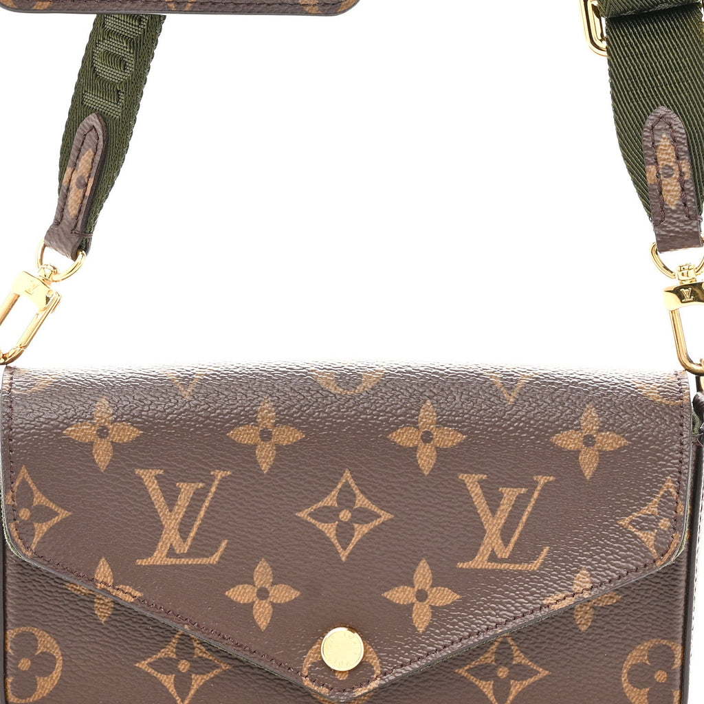 Monogram Felicie Strap & Go Kaki