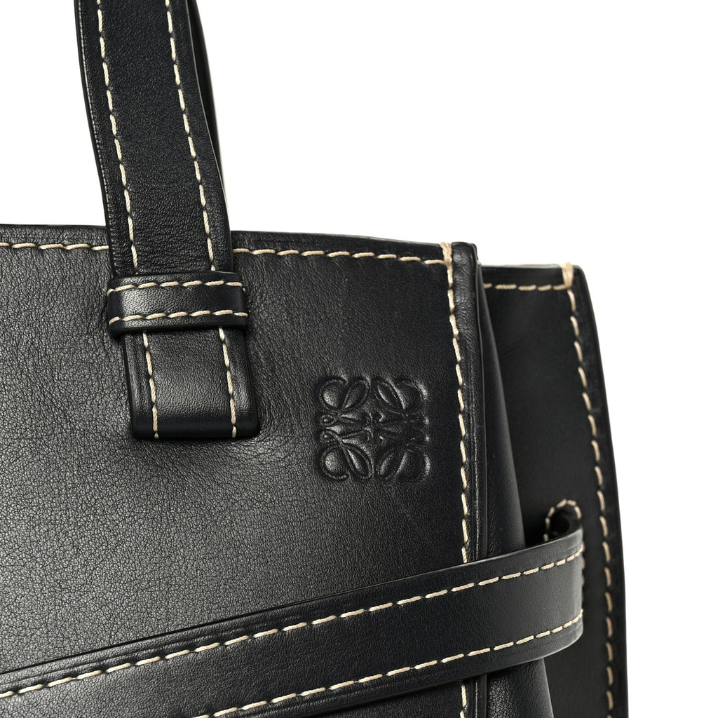 Calfskin Small Gate Tote Midnight Blue