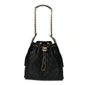 Caviar Quilted Medium Chanel 25 Handbag Black