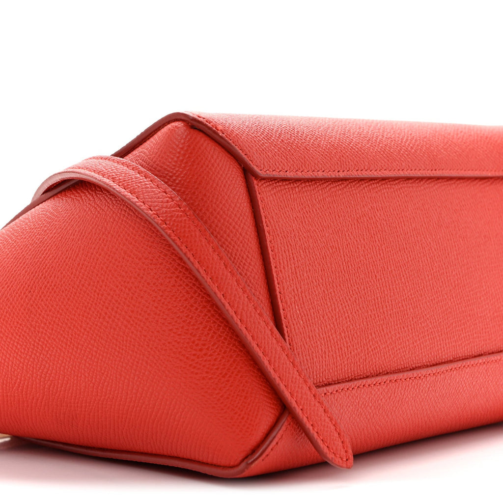 Grained Calfskin Nano Belt Bag Coral