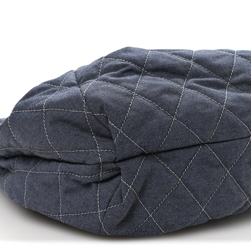 Denim Quilted Large Stretch Spirit Cabas Blue