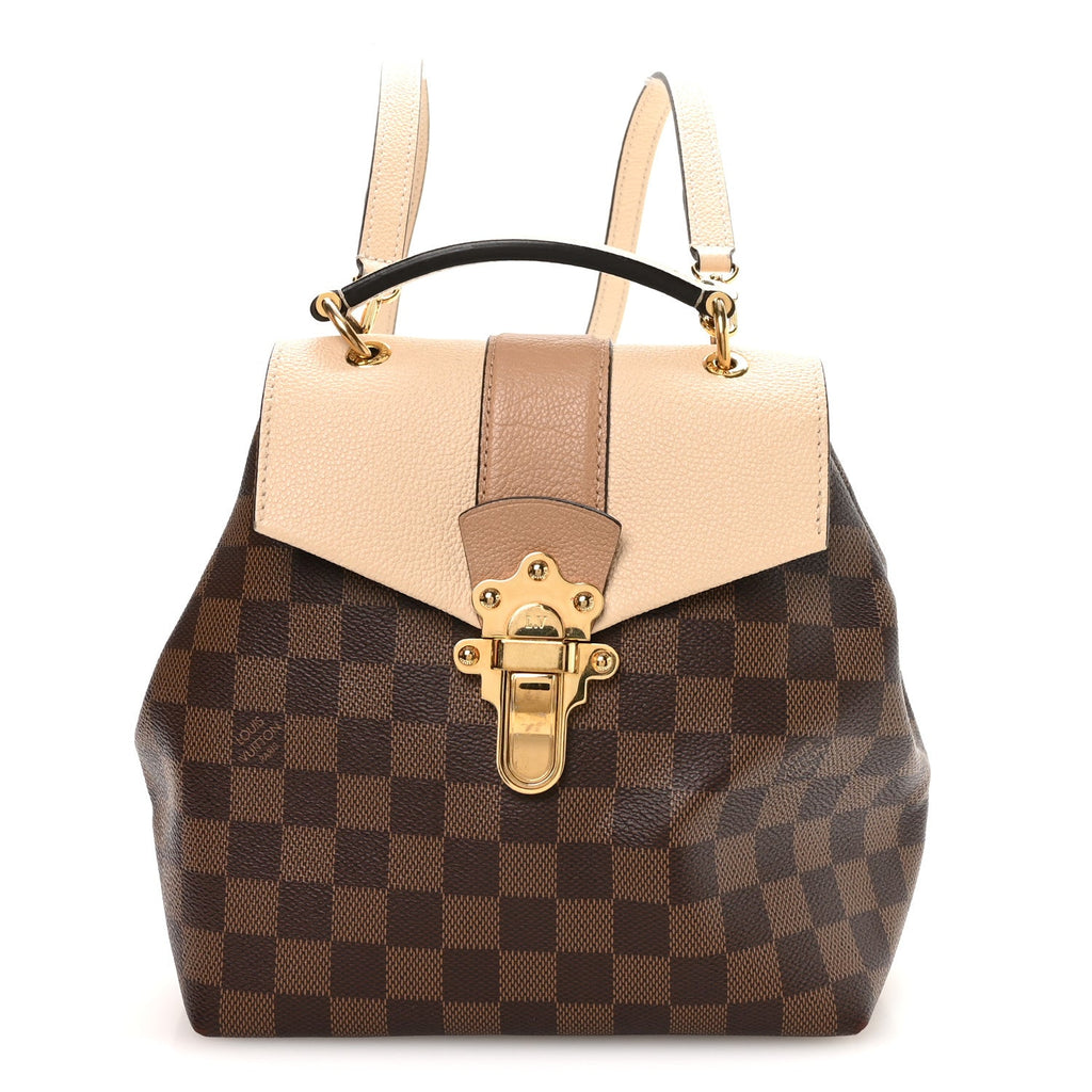 Damier Ebene Clapton Backpack Creme