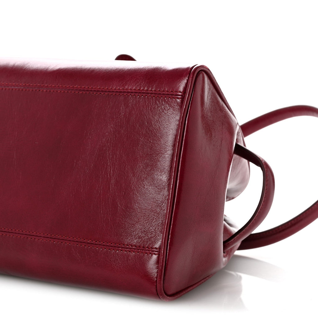 Shiny Vintage Calfskin Le Turismo Soft Bowling Bag Burgundy