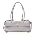Grained Calfskin Urban Essentials Small Shopping Bag Grey