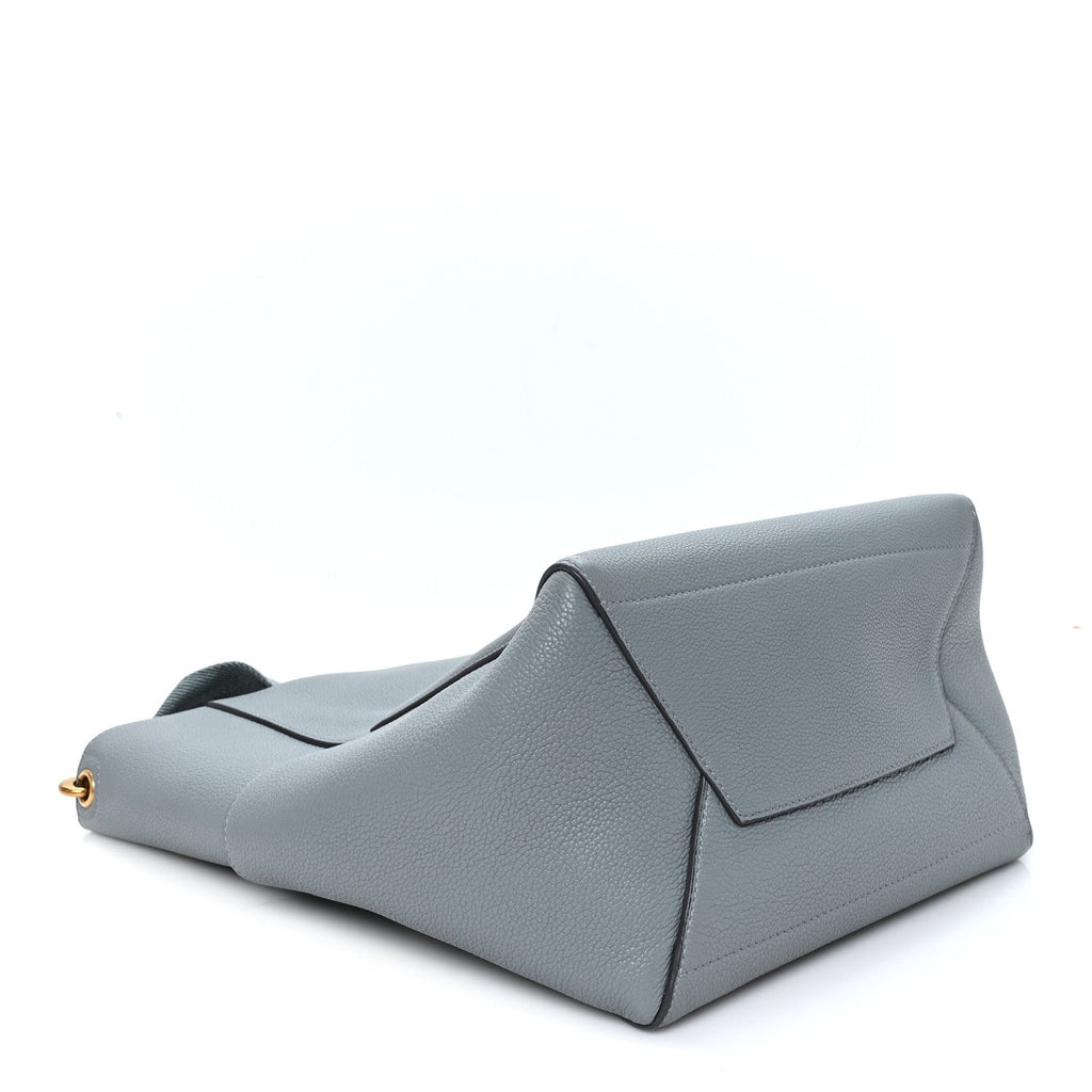 Soft Grained Calfskin Sangle Bucket Bag Storm
