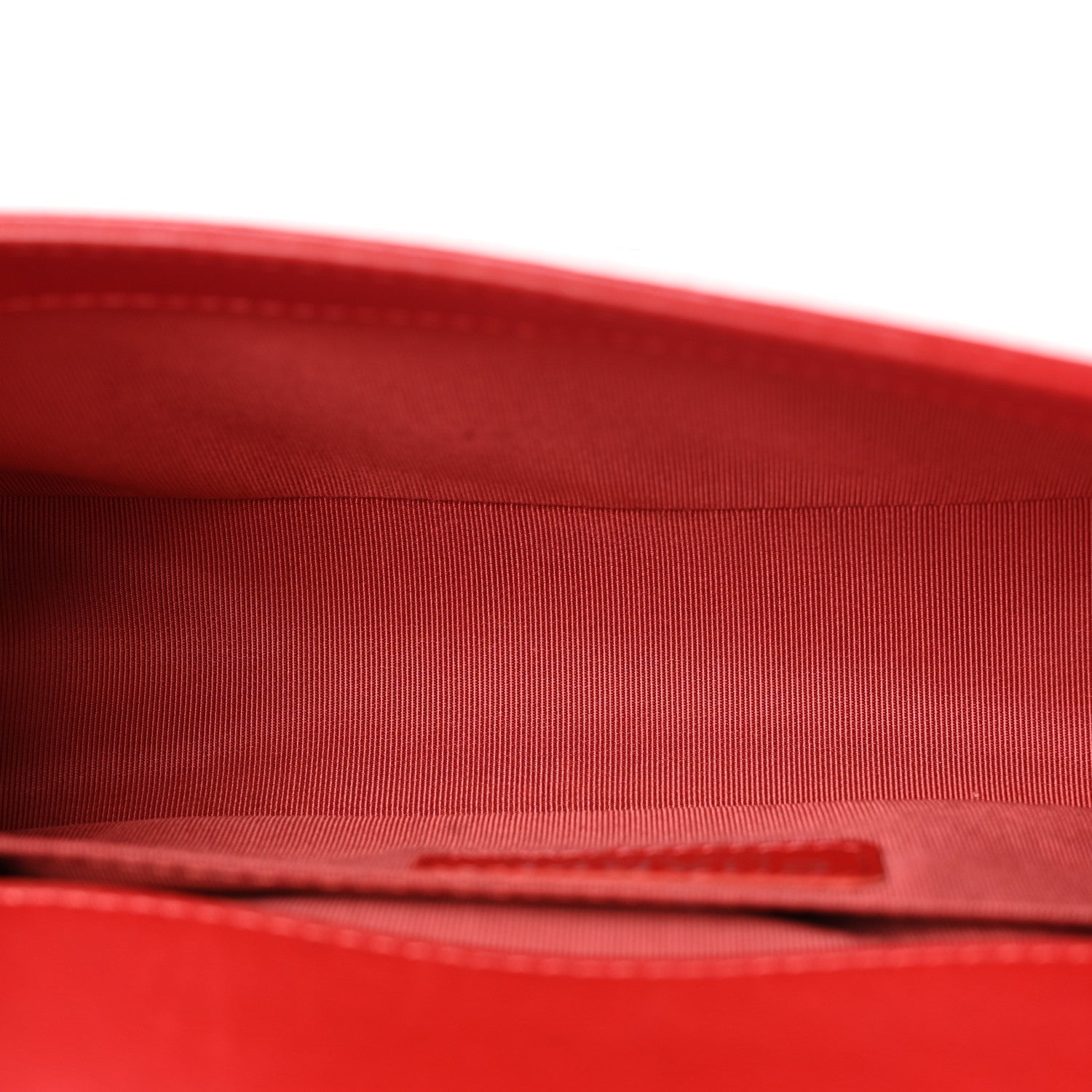 Calfskin Quilted Small Boy Flap Red