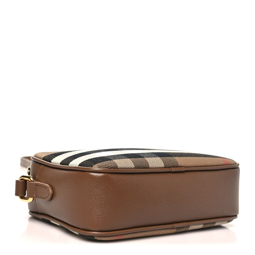 Calfskin House Check Camera Bag Earth