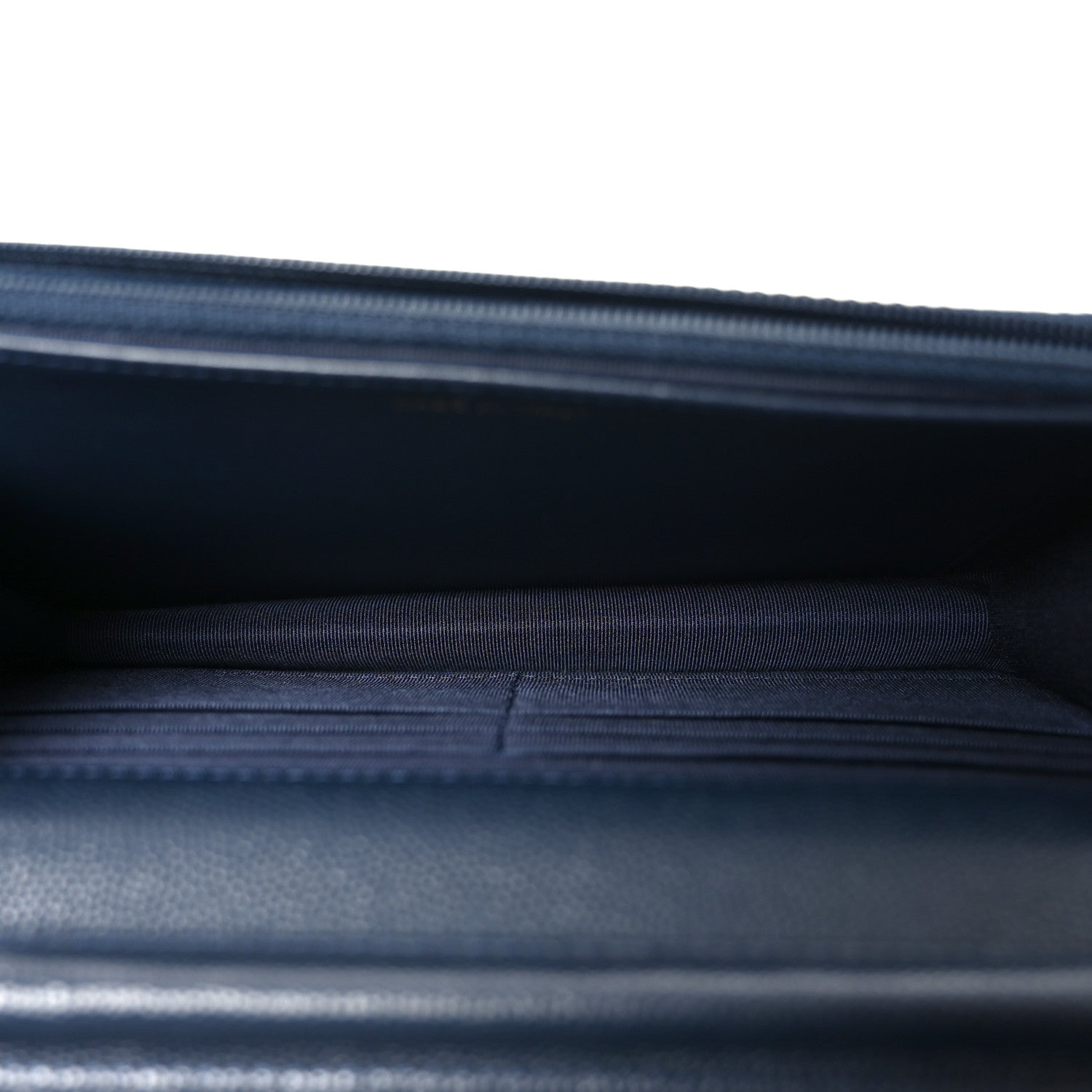 Caviar Quilted Wallet on Chain WOC Navy Blue
