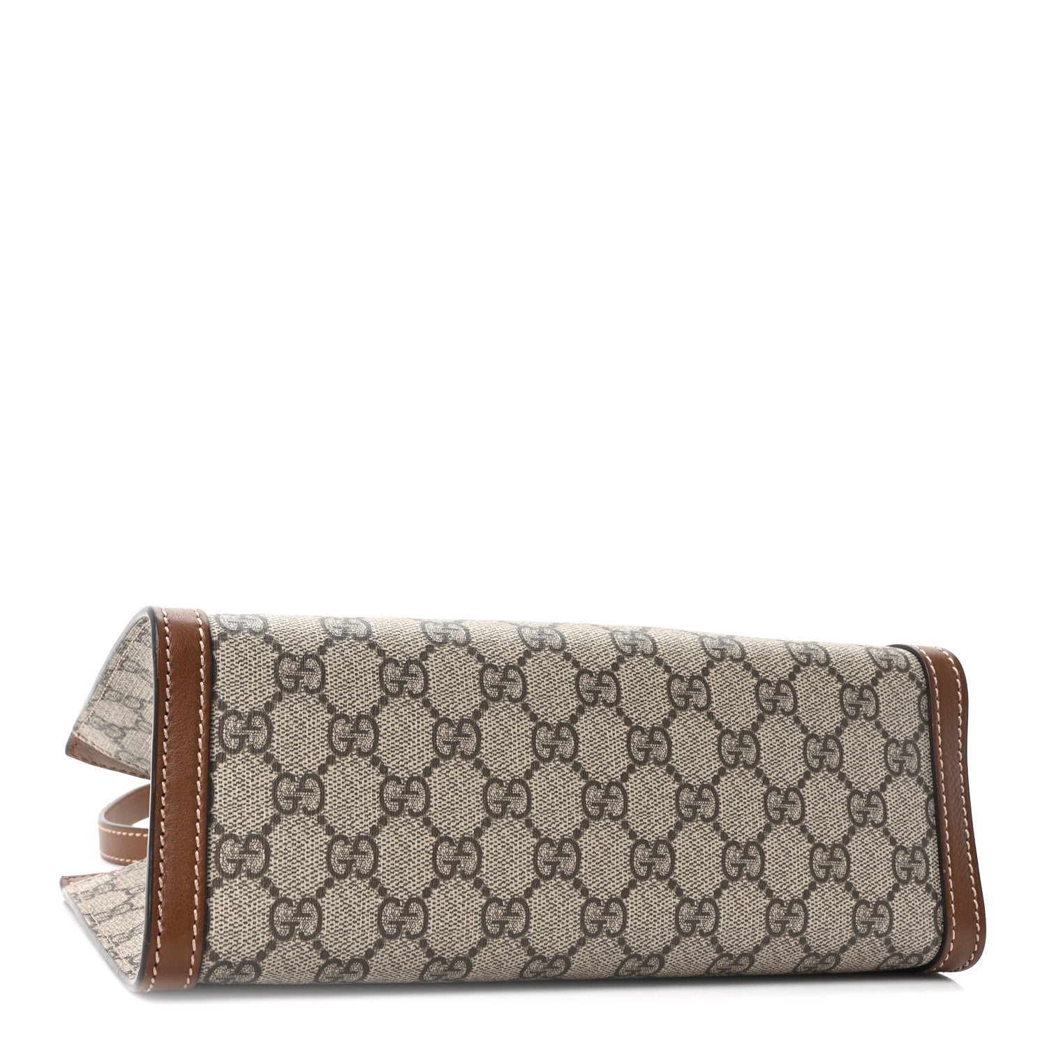 GG Supreme Monogram Calfskin Small Padlock Tote Beige Ebony Tuscany