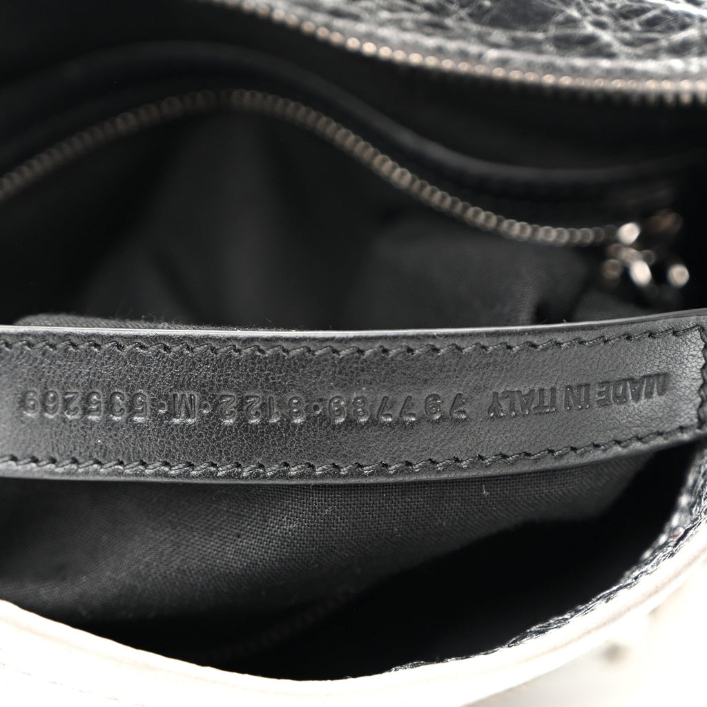 Metallic Agneau Silver Hardware Small Le City Silver
