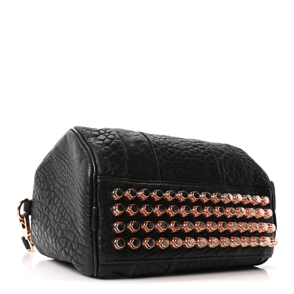 Pebbled Lambskin Rockie Black Rose Gold Hardware