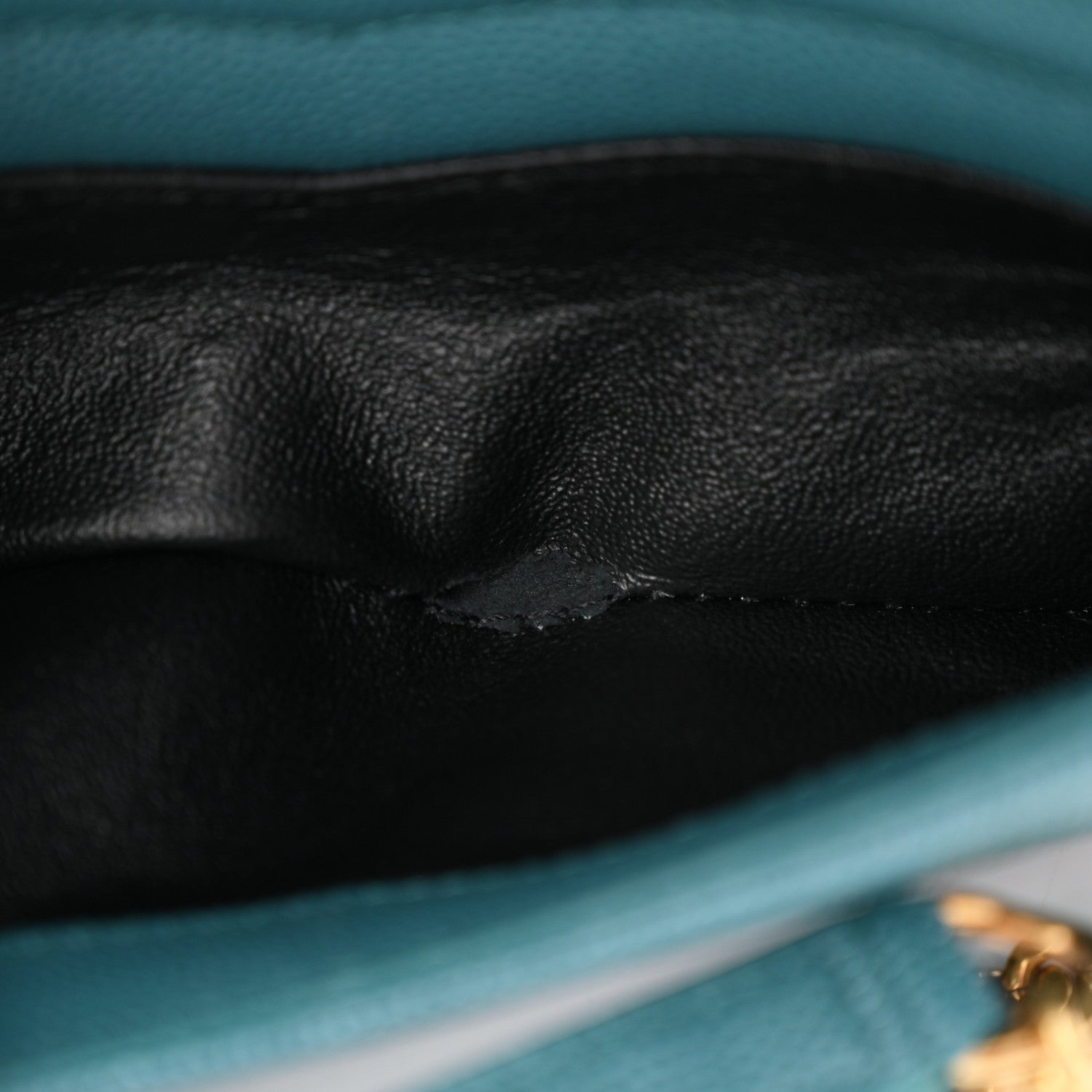 Grain De Poudre Matelasse Monogram Mini Lou Camera Bag Blue Vert