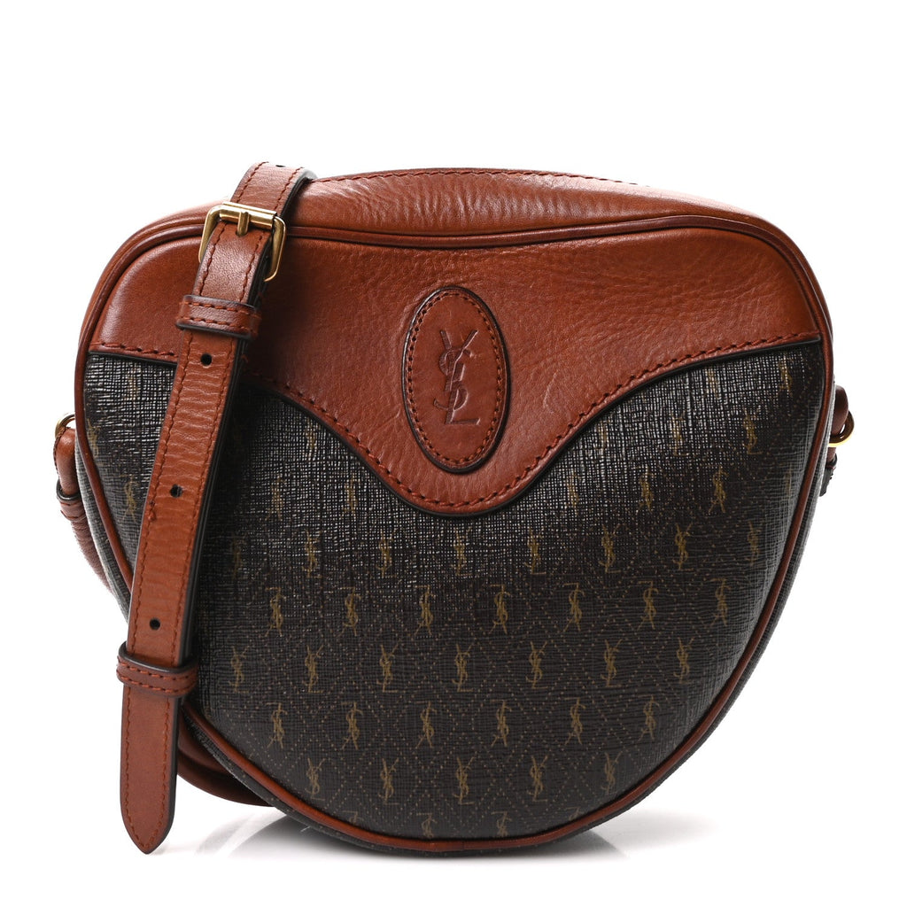 Canvas Smooth Calfskin Le Monogramme Coeur Crossbody Chestnut