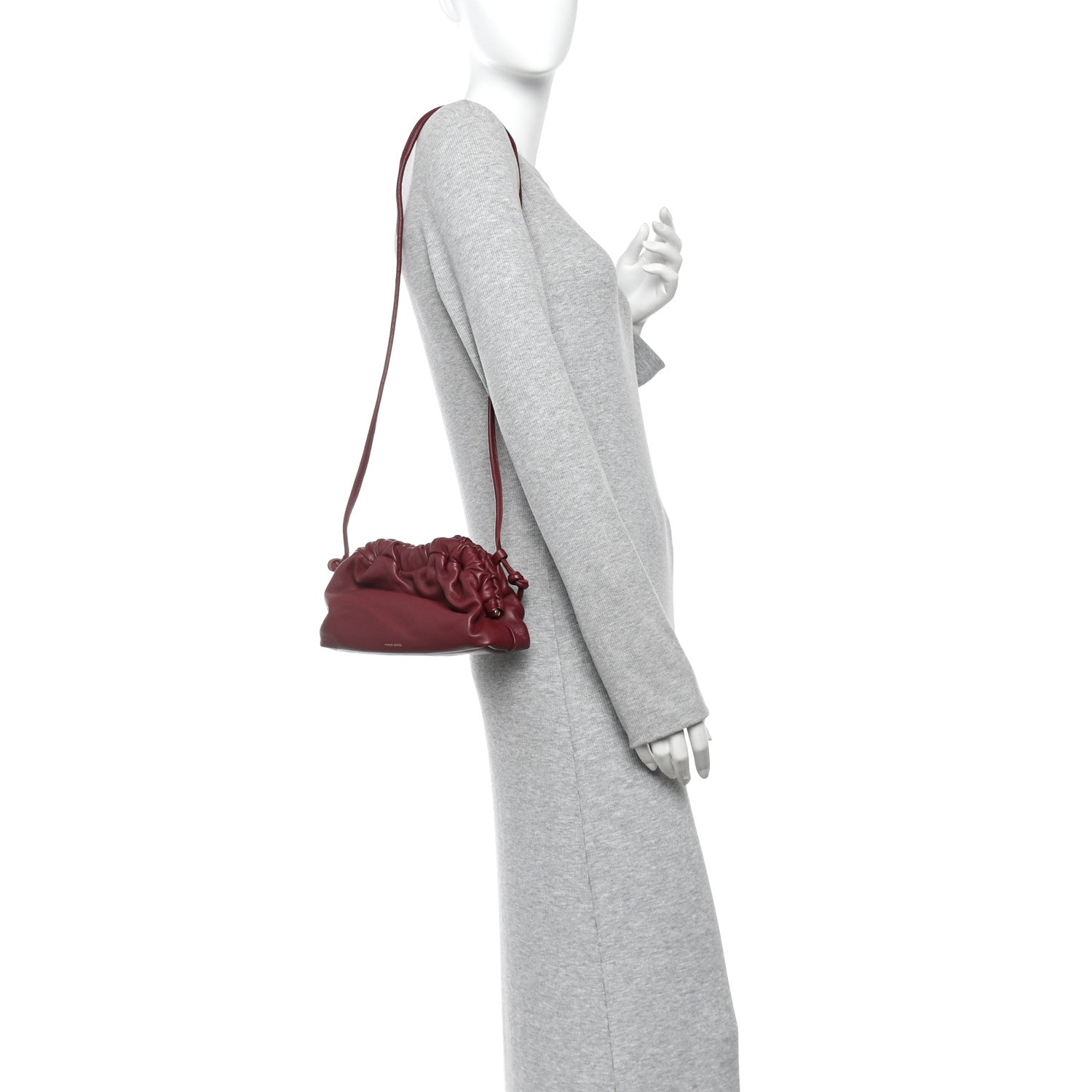 Lambskin Mini Cloud Clutch Pomegranate