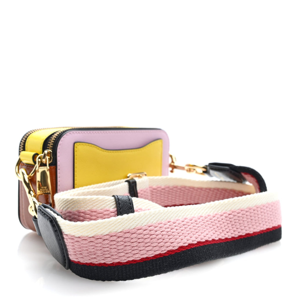 Saffiano Small Snapshot Camera Bag Blush Multicolor