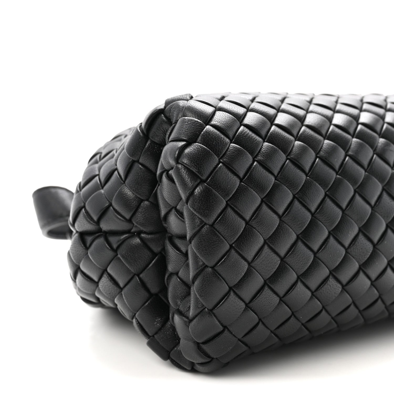 Nappa Intrecciato Padded Small The Top Handle Tote Bag Black