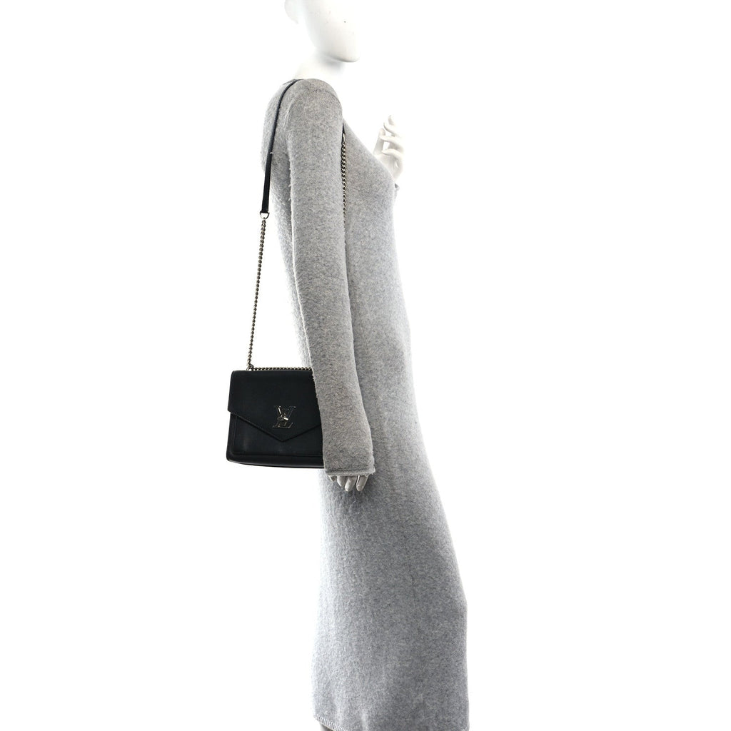 Soft Calfskin My Lockme Chain Bag BB Black