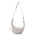 Pebbled Calfskin Augustina Small Crossbody Light Grey