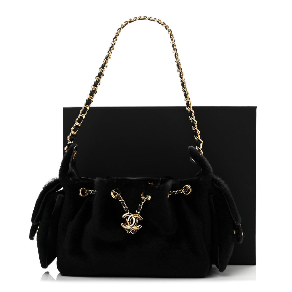 Pony Hair Mini Chanel 25 Handbag Dark Khaki Black