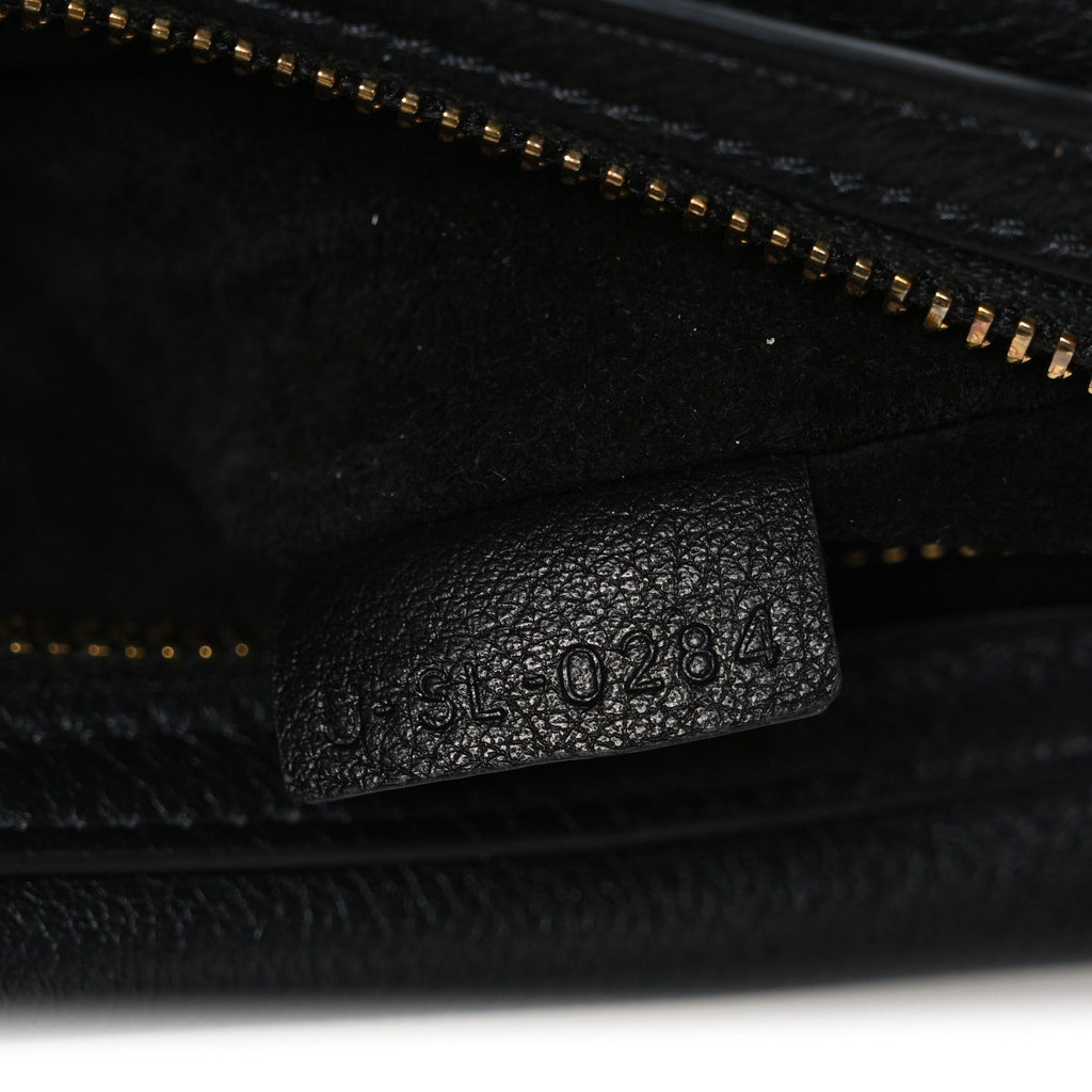 Supple Calfskin Cuir Triomphe Small Heloise Shoulder Bag Black