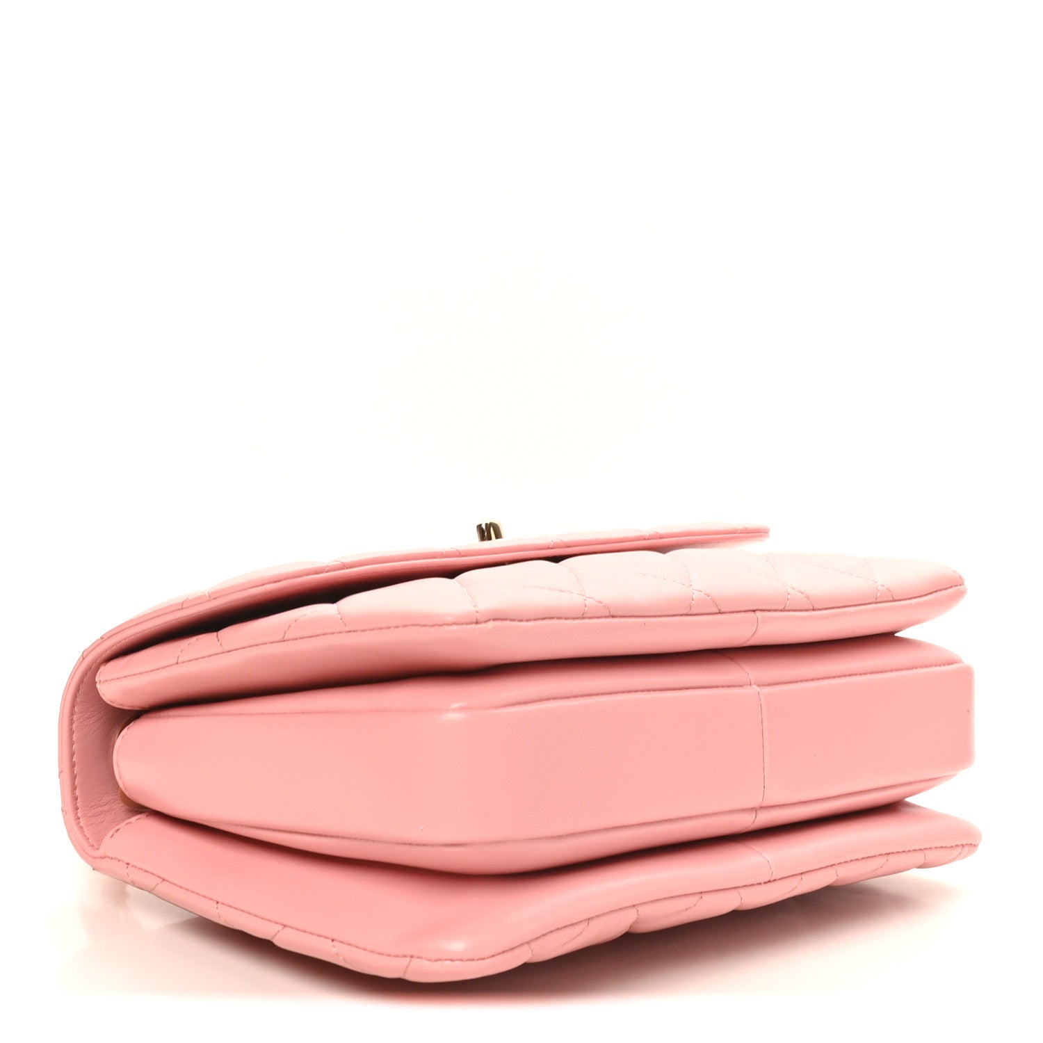 Lambskin Quilted Small Trendy CC Flap Dual Handle Bag Light Pink