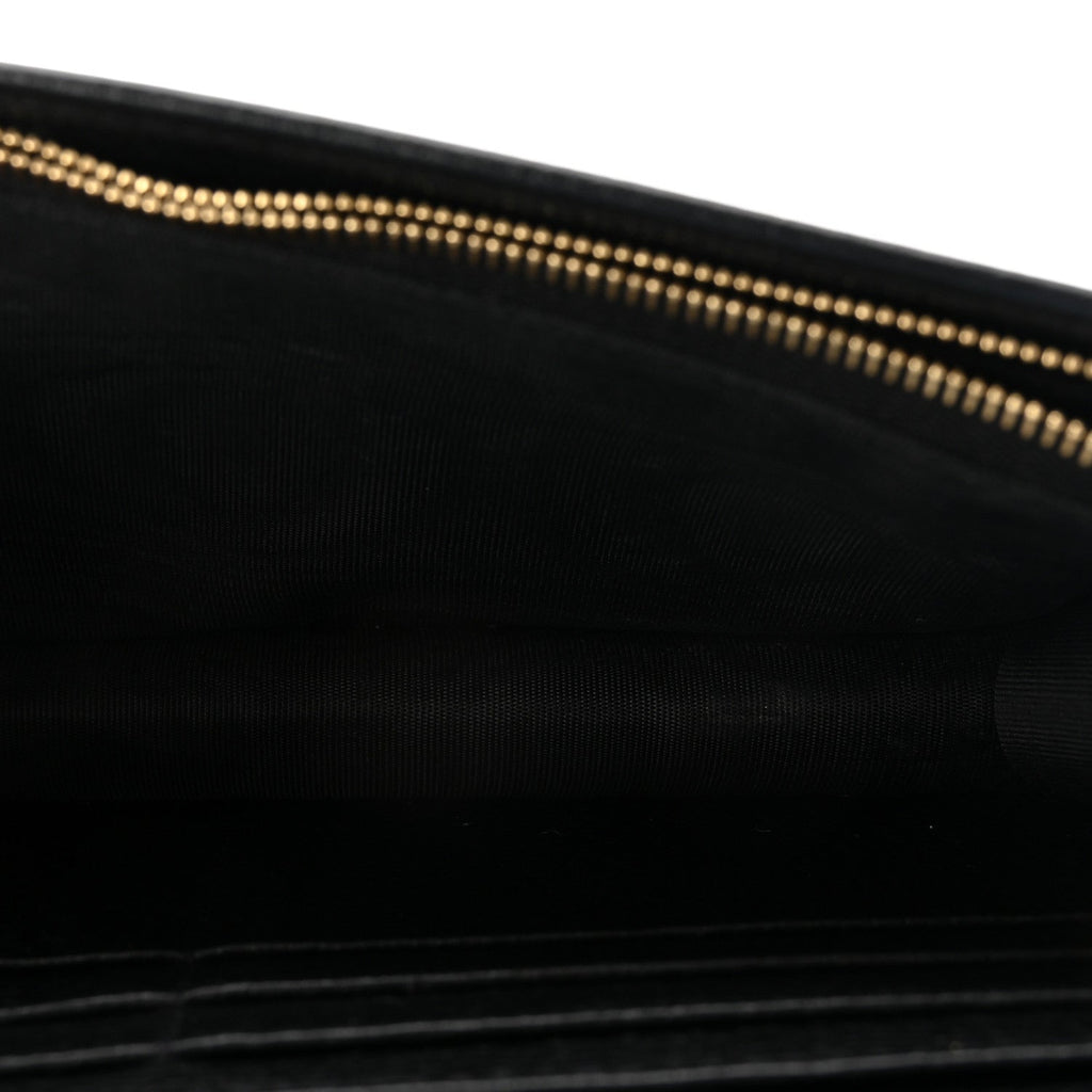 Calfskin Mini GG Marmont Chain Wallet Black