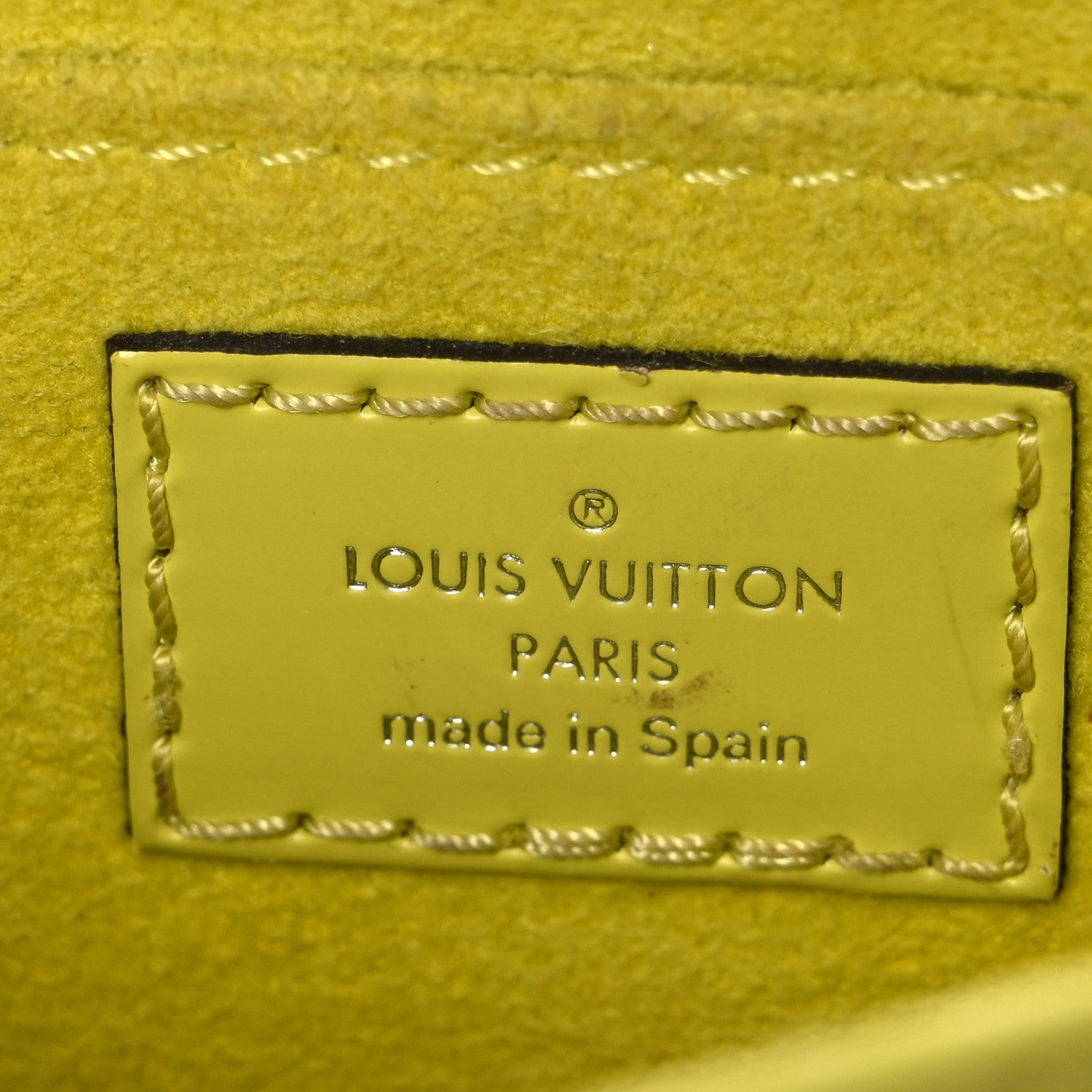 Epi Petit Sac Plat Yellow Citron