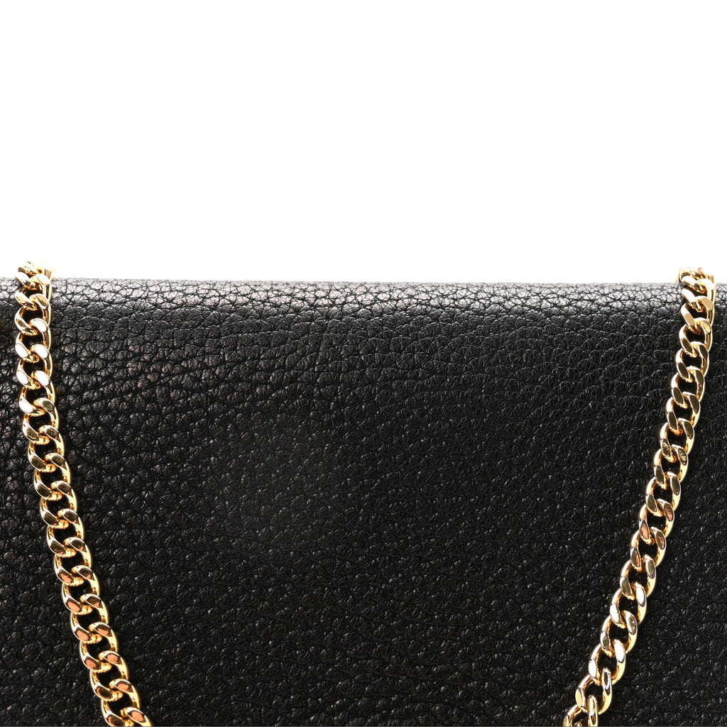 Grained Lambskin Drew Shoulder Bag Black